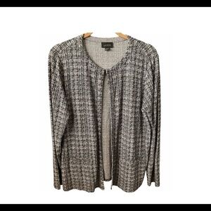 J. JILL Black/Gray Cardigan Size S To Med
